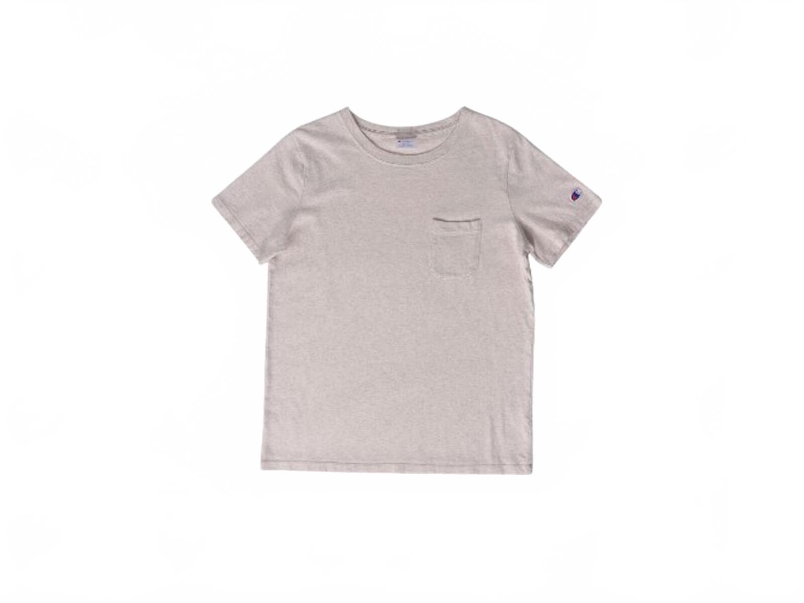 Vintage Champion 90s Front Pocket Grey Short Sleeve T Shirt Grey L