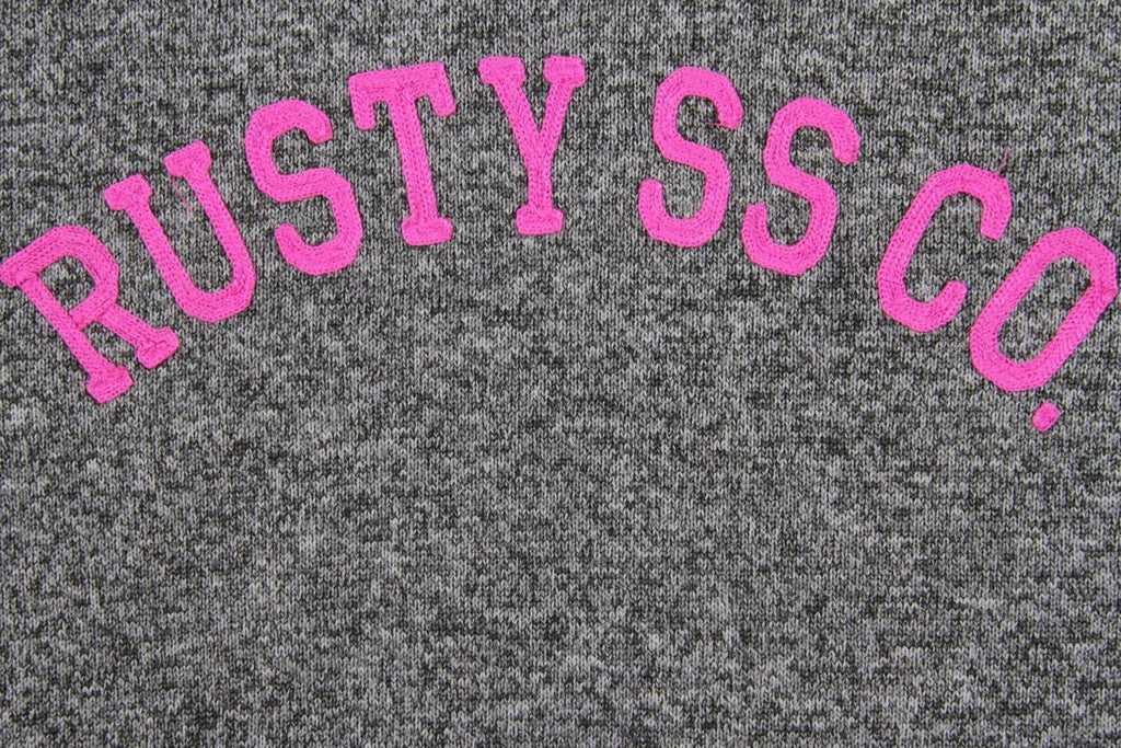 Rusty Surf Women's Y2K Embroidered Hoodie Grey M