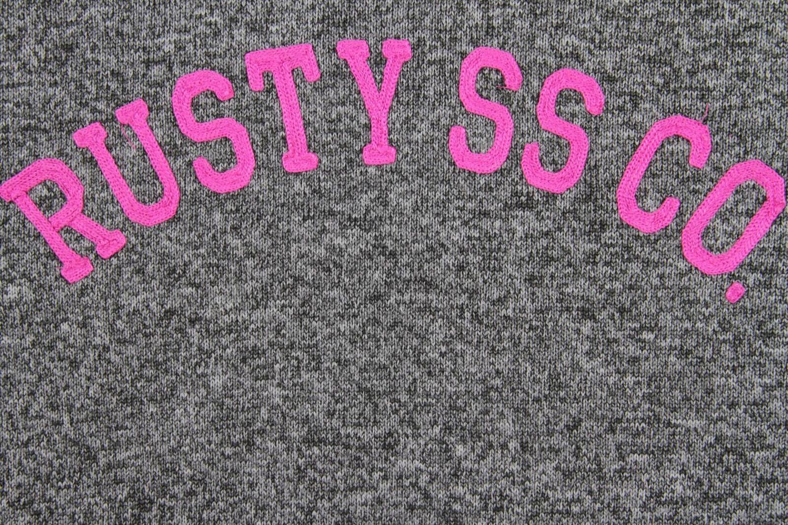 Rusty Surf Women's Y2K Embroidered Hoodie Grey M