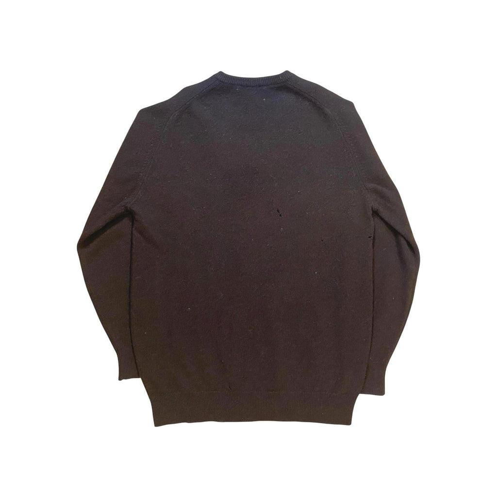 Pringle True Vintage 1980s Made in Scotland Men's Cashmere V Neck Sweater Brown M