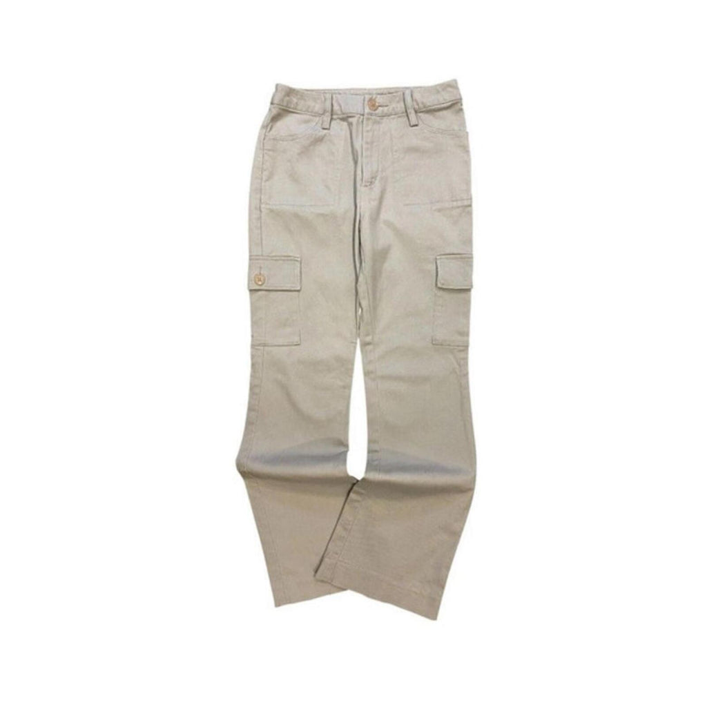 Japanese Vintage Flared Cargo Khaki Pant Beige 4